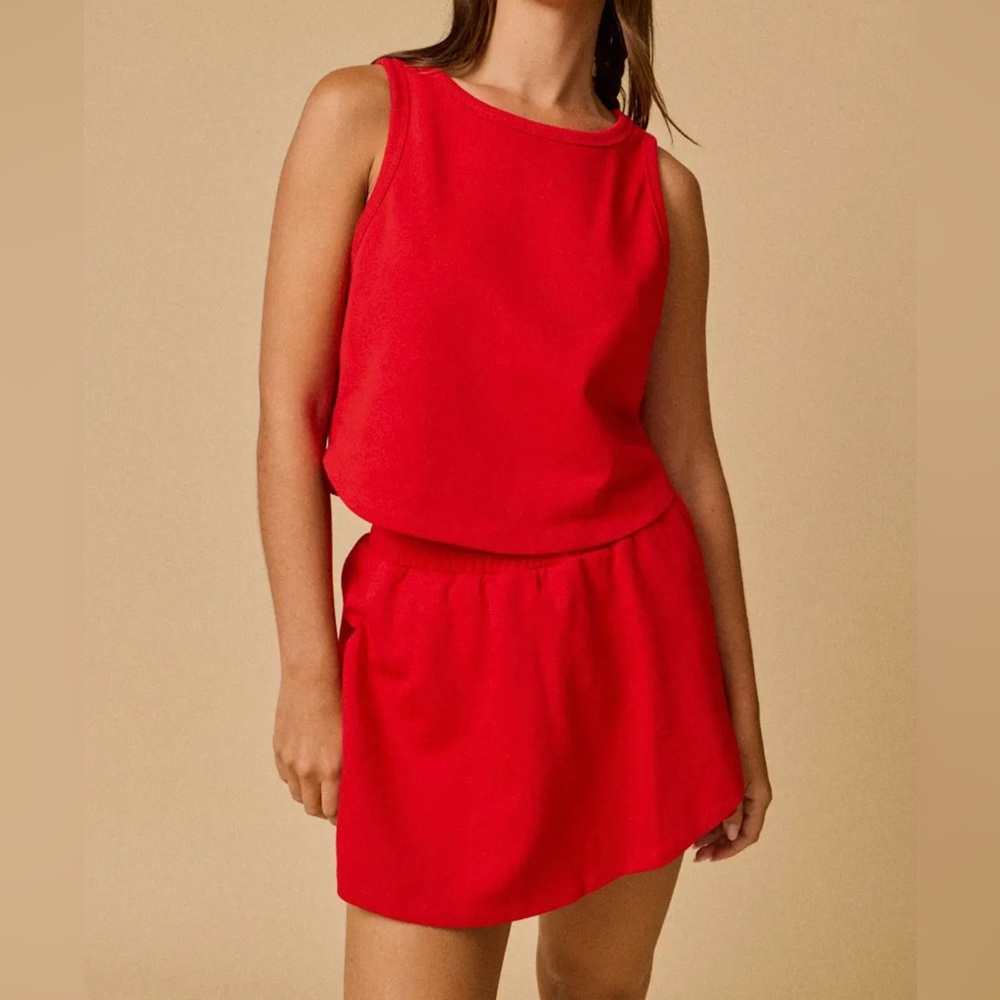 Papermoon Kailee Terry Knit Tennis Skort Set